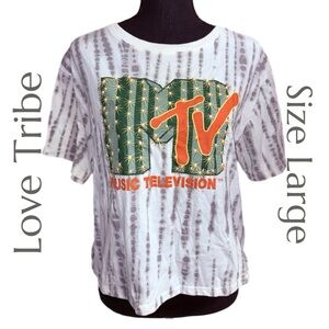 Love Tribe - MTV Licensed Cropped T Shirt - Size Large